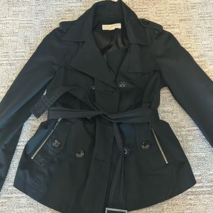 Michael Kors black short trench jacket size XS